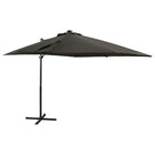 Zweefparasol Met Paal En Led-Verlichting Kleur 250 cm Antraciet