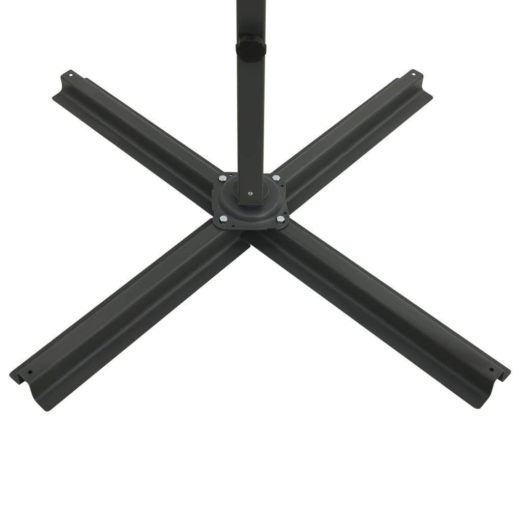 Zweefparasol Met Paal En Led-Verlichting Kleur 250 cm Antraciet