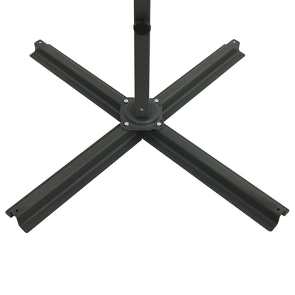 Zweefparasol Met Paal En Led-Verlichting 250 cm Bordeauxrood