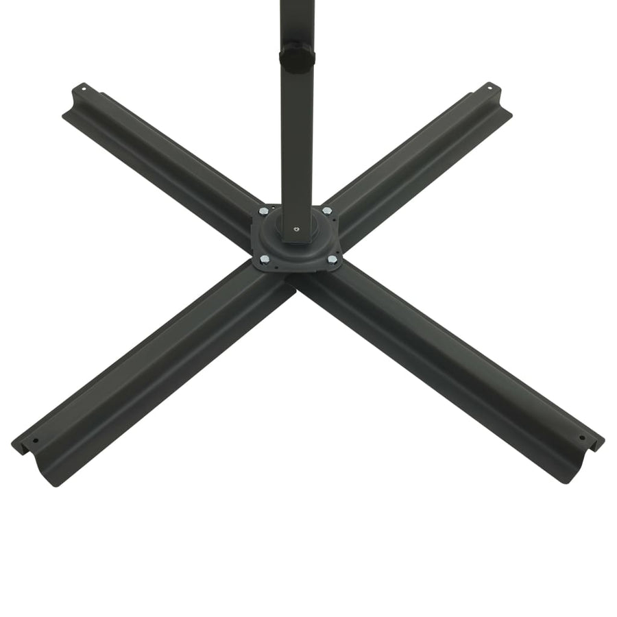 Zweefparasol Met Paal En Led-Verlichting 250 cm Bordeauxrood