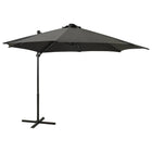 Zweefparasol Met Paal En Led-Verlichting Kleur 300 cm Antraciet