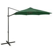 Zweefparasol 300 cm groen met LED