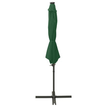 Zweefparasol Met Paal En Led-Verlichting 300 Cm Groen