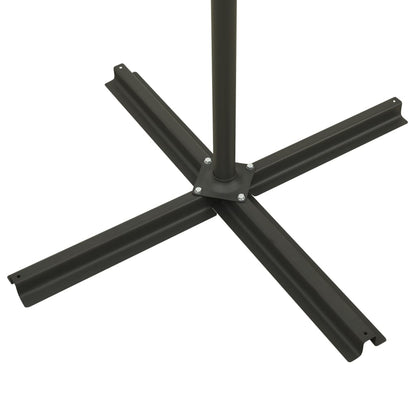 Zweefparasol Met Paal En Led-Verlichting 300 Cm Groen
