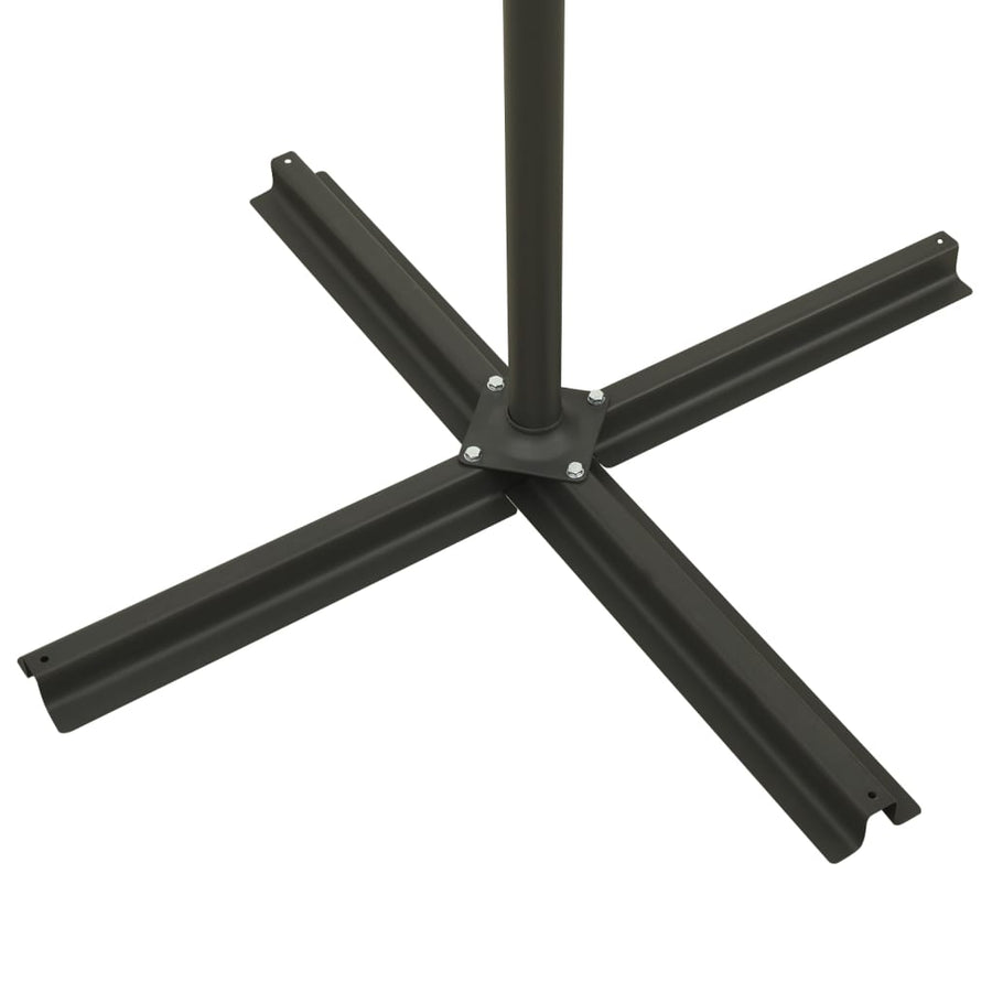 Zweefparasol Met Paal En Led-Verlichting 300 Cm Groen