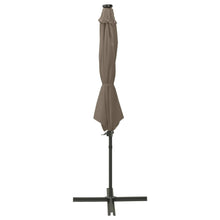 Zweefparasol Met Paal En Led-Verlichting 300 Cm Taupe