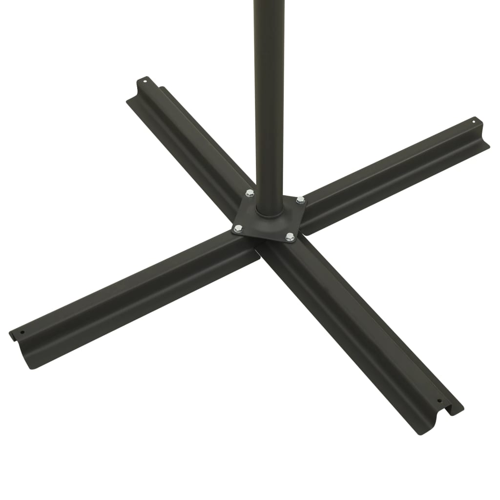 Zweefparasol Met Paal En Led-Verlichting 300 Cm Taupe