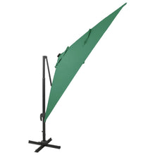 Zweefparasol Met Paal En Led-Verlichting 300 Cm Groen
