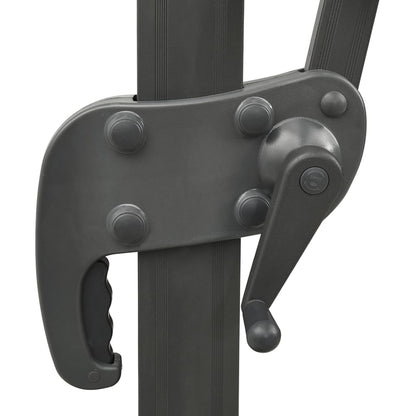 Zweefparasol Met Paal En Led-Verlichting 300 Cm Zwart