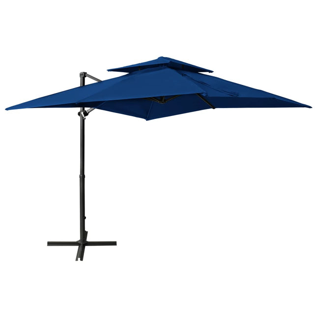 Zweefparasol Met Dubbel Dak 250X250 Cm Azuurblauw azure blue