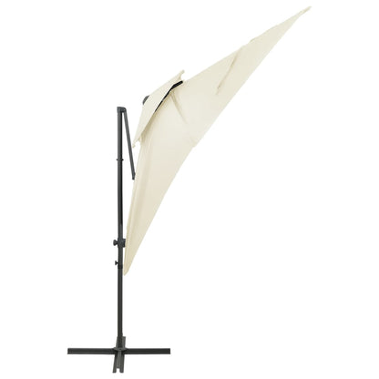 Zweefparasol Met Dubbel Dak 250X250 Cm Zandkleurig