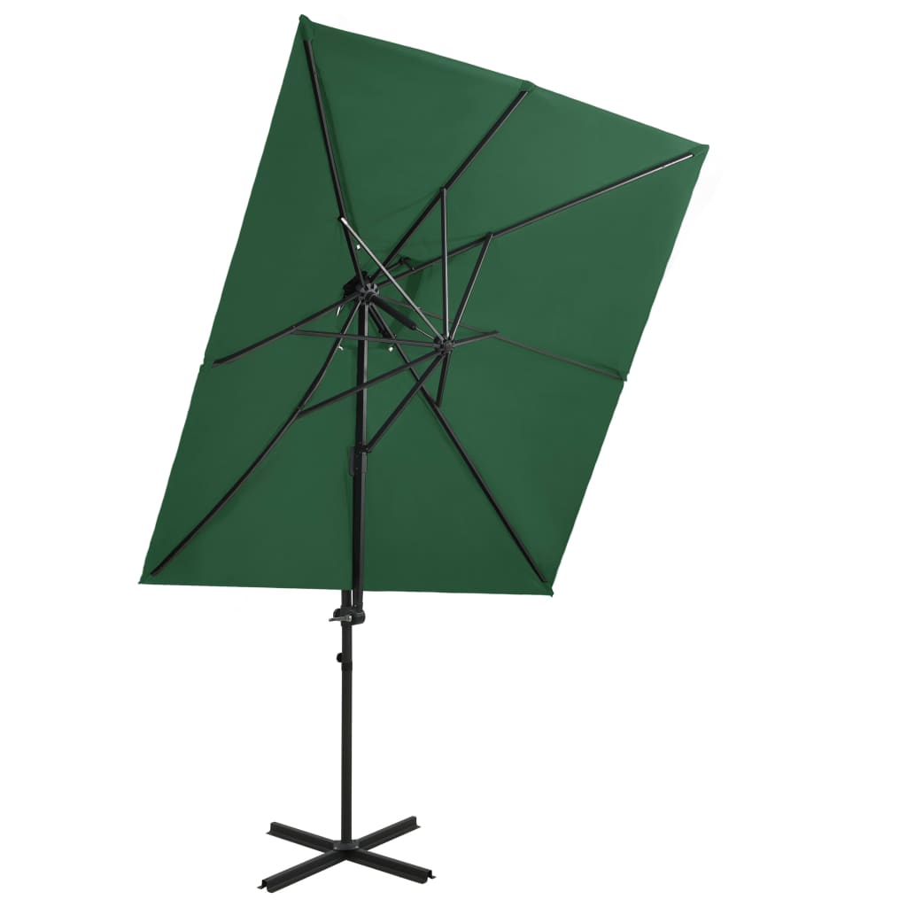 Zweefparasol Met Dubbel Dak 250X250 Cm Zandkleurig