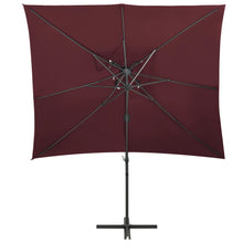 Zweefparasol Met Dubbel Dak 250X250 Cm Bordeauxrood