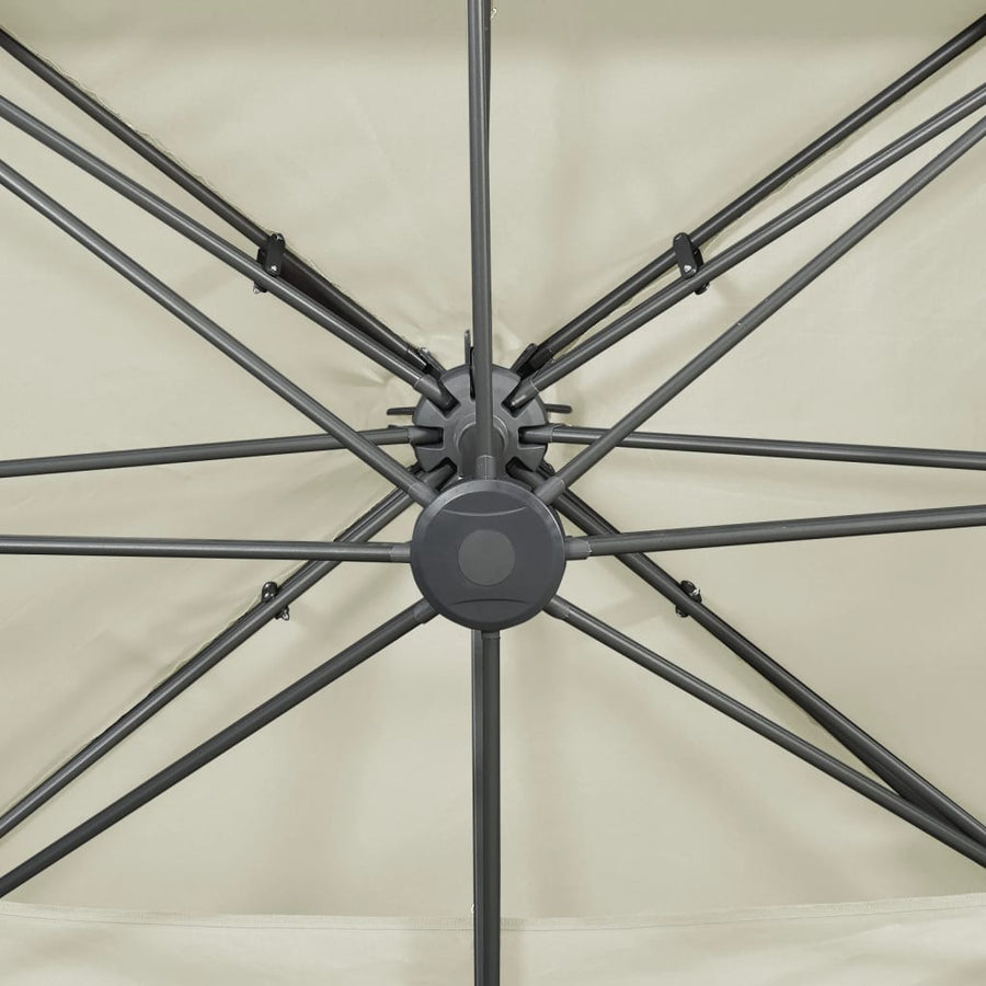 Zweefparasol Met Dubbel Dak 400X300 Cm Zandkleurig 300 x 400 cm
