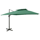 Zweefparasol Met Dubbel Dak 300 x 300 cm Groen