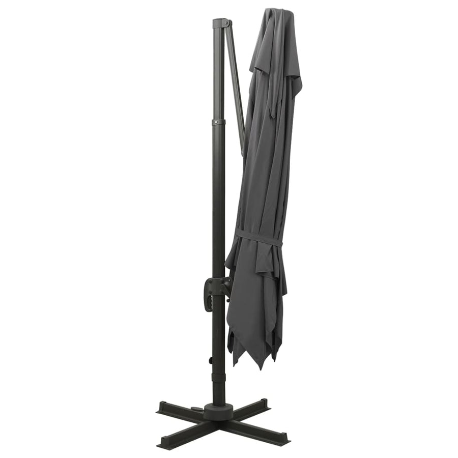 Zweefparasol Met Dubbel Dak Kleurig 300 x 300 cm Antraciet