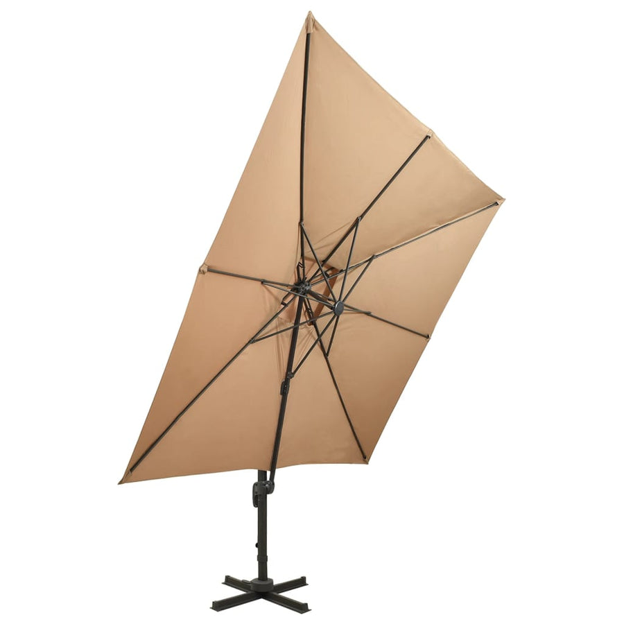 Zwevende Parasol Met Dubbele Bovenkant 300 x 300 cm