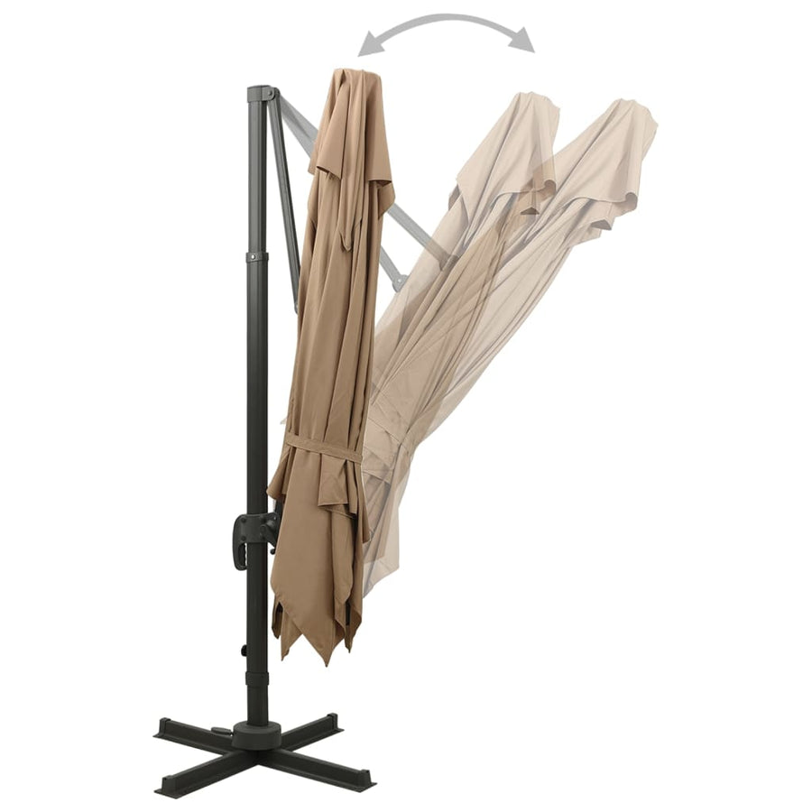 Zwevende Parasol Met Dubbele Bovenkant 300 x 300 cm