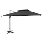 Zweefparasol Met Dubbel Dak 300 x 300 cm Zwart