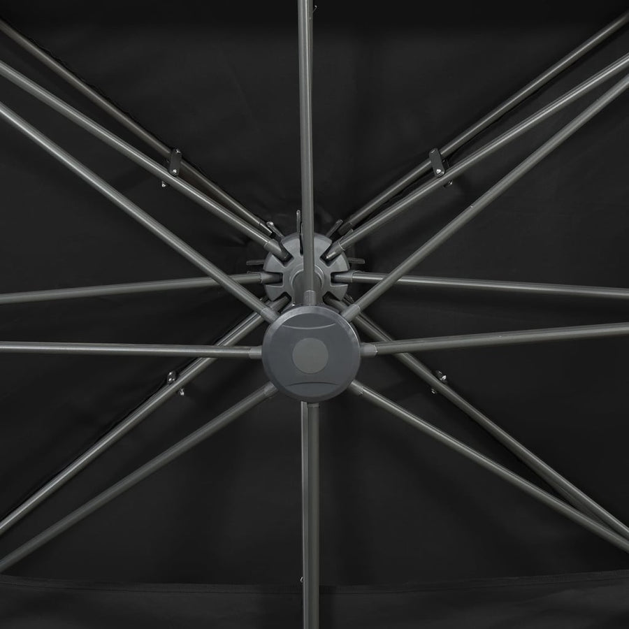 Zweefparasol Met Dubbel Dak 400X300 Cm Zwart 300 x 400 cm