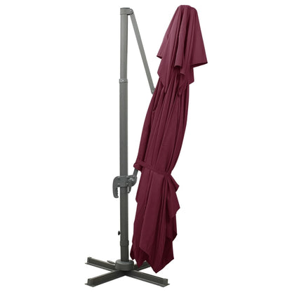 Zweefparasol Met Dubbel Dak 400X300 Cm Bordeauxrood 300 x 400 cm