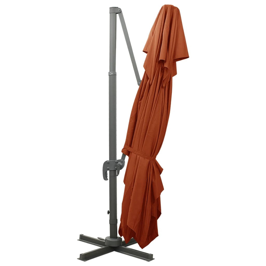 Zweefparasol Met Dubbel Dak 400X300 Cm Terracottakleurig 300 x 400 cm