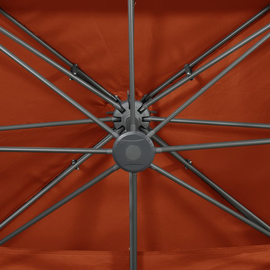 Zweefparasol Met Dubbel Dak 400X300 Cm Terracottakleurig 300 x 400 cm