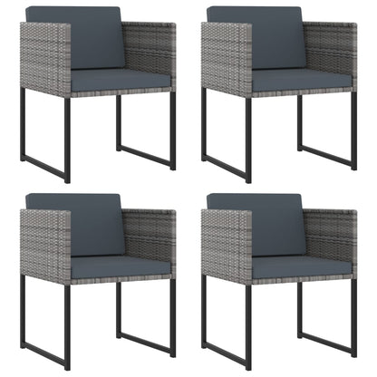 -Delige Tuinset Met Kussens Poly Rattan 9 Grijs