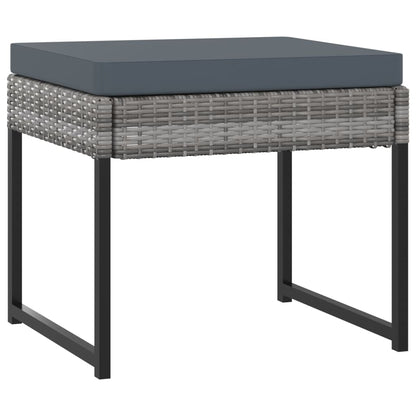 -Delige Tuinset Met Kussens Poly Rattan 9 Grijs