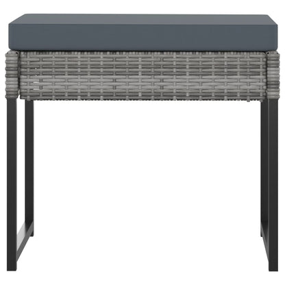 -Delige Tuinset Met Kussens Poly Rattan 9 Grijs