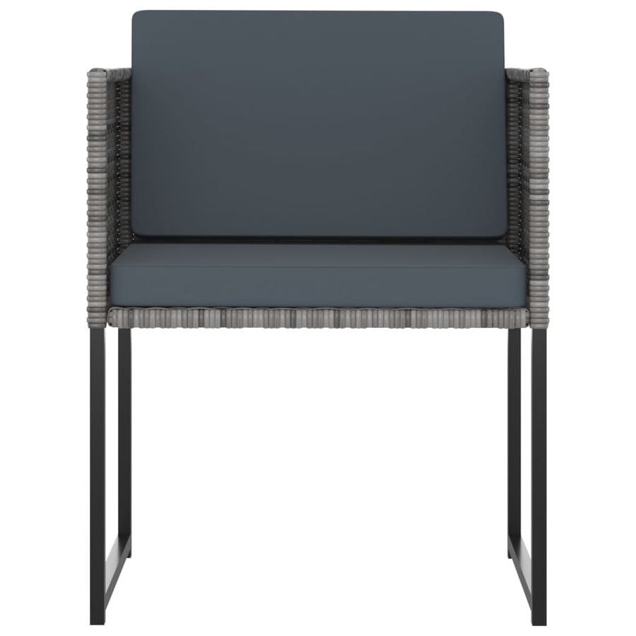-Delige Tuinset Met Kussens Poly Rattan 11 Grijs