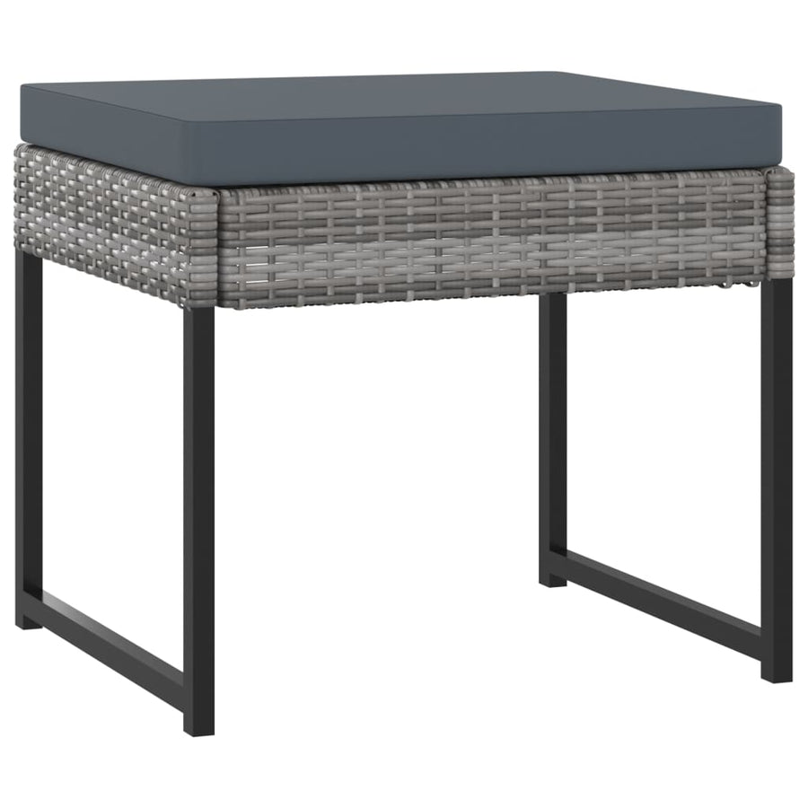 -Delige Tuinset Met Kussens Poly Rattan 11 Grijs