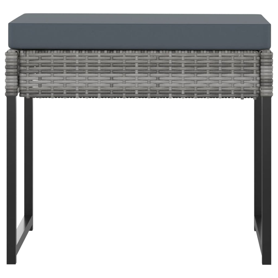 -Delige Tuinset Met Kussens Poly Rattan 11 Grijs
