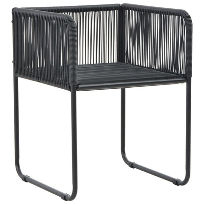 Tuinstoelen Met Kussens Poly Rattan Zwart 6