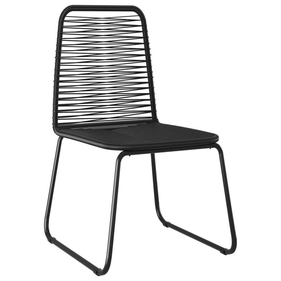 Tuinstoelen Poly Rattan Zwart 4