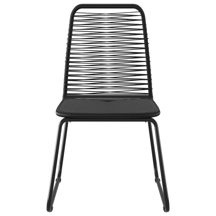 Tuinstoelen Poly Rattan Zwart 4