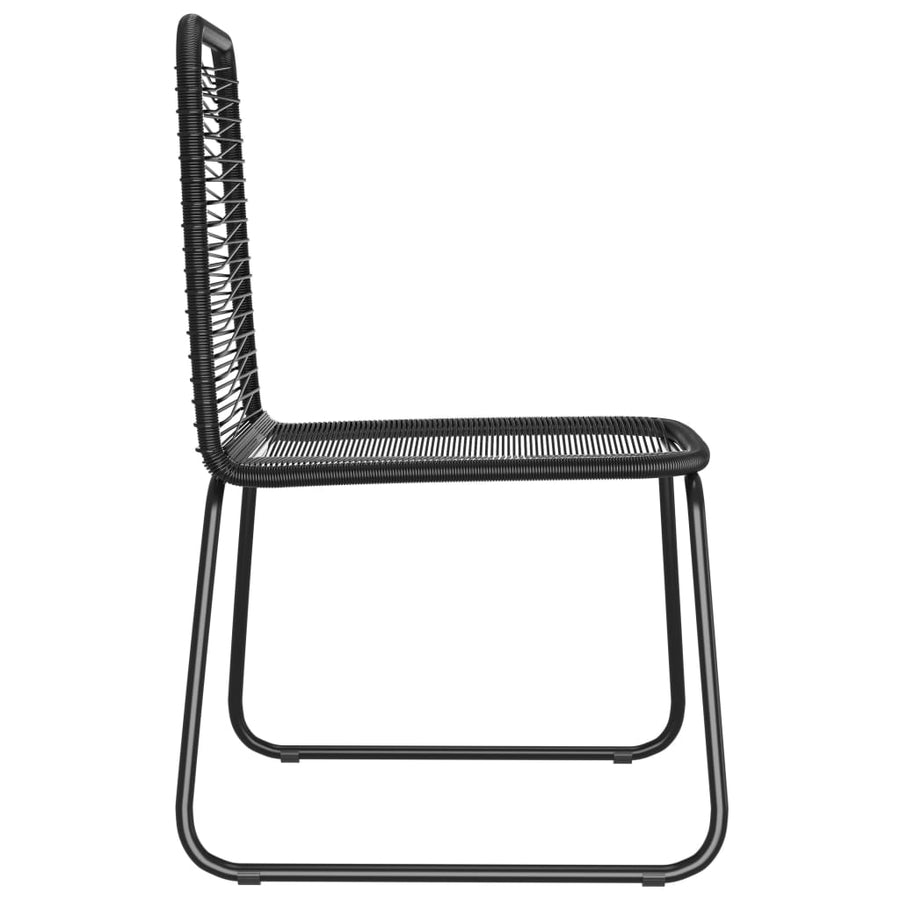Tuinstoelen Poly Rattan Zwart 4