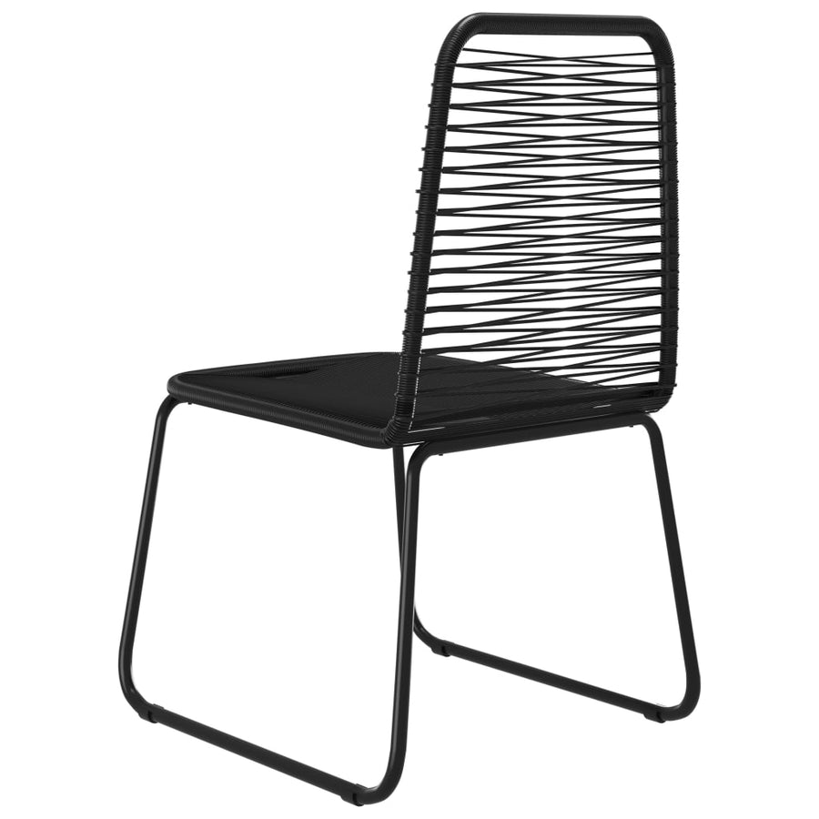 Tuinstoelen Poly Rattan Zwart 4
