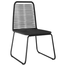 Tuinstoelen 6 st poly rattan zwart