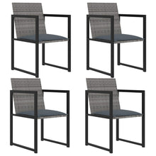-Delige Tuinset Met Kussens Poly Rattan 5 Grijs