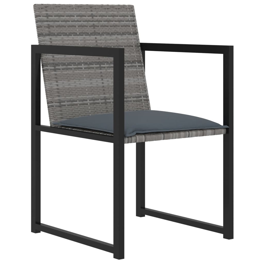 -Delige Tuinset Met Kussens Poly Rattan 5 Grijs