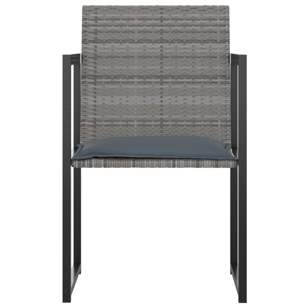 -Delige Tuinset Met Kussens Poly Rattan 5 Grijs