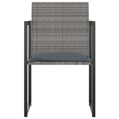 -Delige Tuinset Met Kussens Poly Rattan 5 Grijs