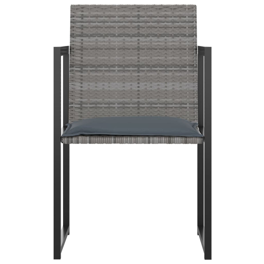 -Delige Tuinset Met Kussens Poly Rattan 5 Grijs