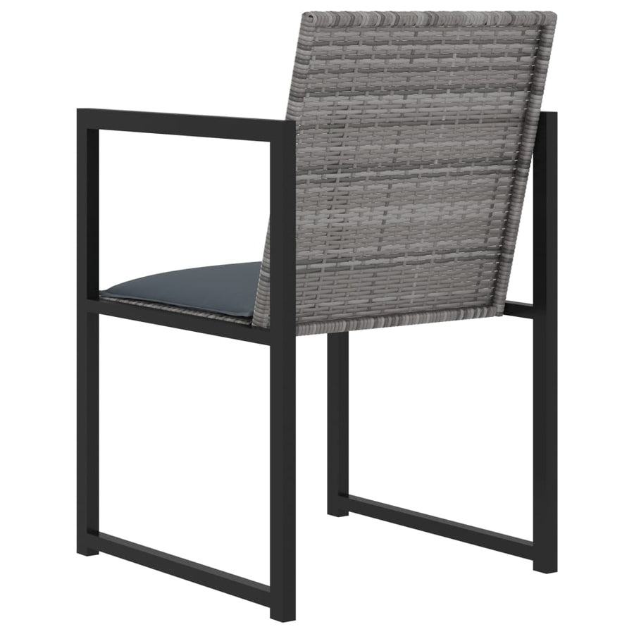 -Delige Tuinset Met Kussens Poly Rattan 5 Grijs