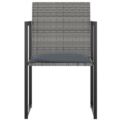-Delige Tuinset Met Kussens Poly Rattan 7 Grijs
