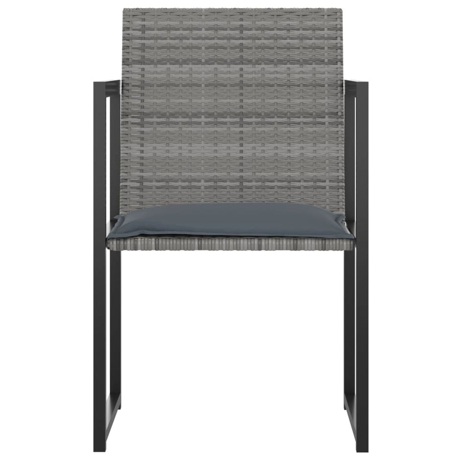-Delige Tuinset Met Kussens Poly Rattan 7 Grijs