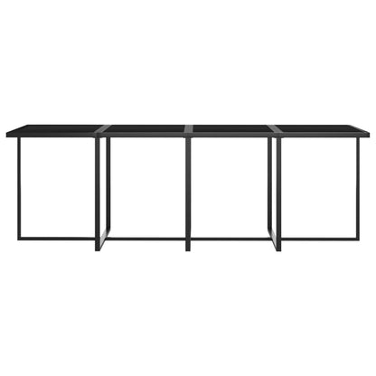 9-delige Tuinset met kussens poly rattan grijs