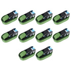 Lashing straps 10 pcs 800 daN 6 m green