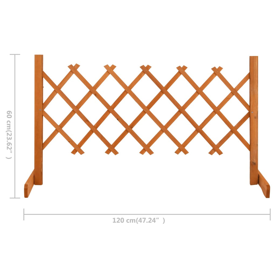 Tuinlatwerk Massief Vurenhout Oranje 120 x 60 cm orange